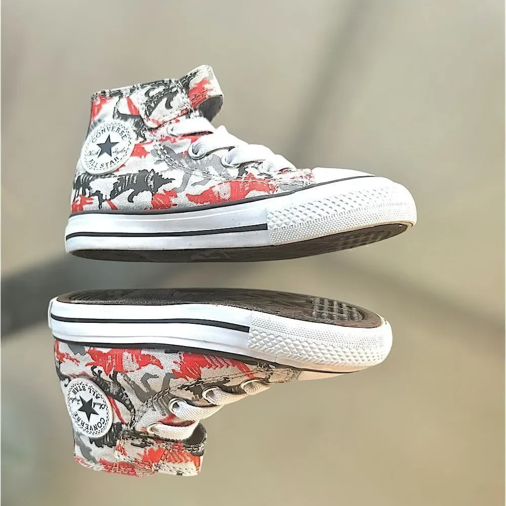 🦖🦕Converse Toddler Chuck Taylor All Star Dino Daze High-Top Sneakers Size 6